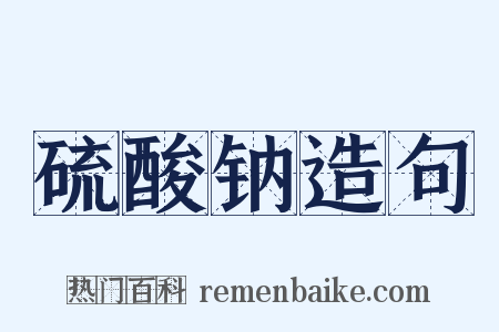 硫酸钠造句是什么意思的图片